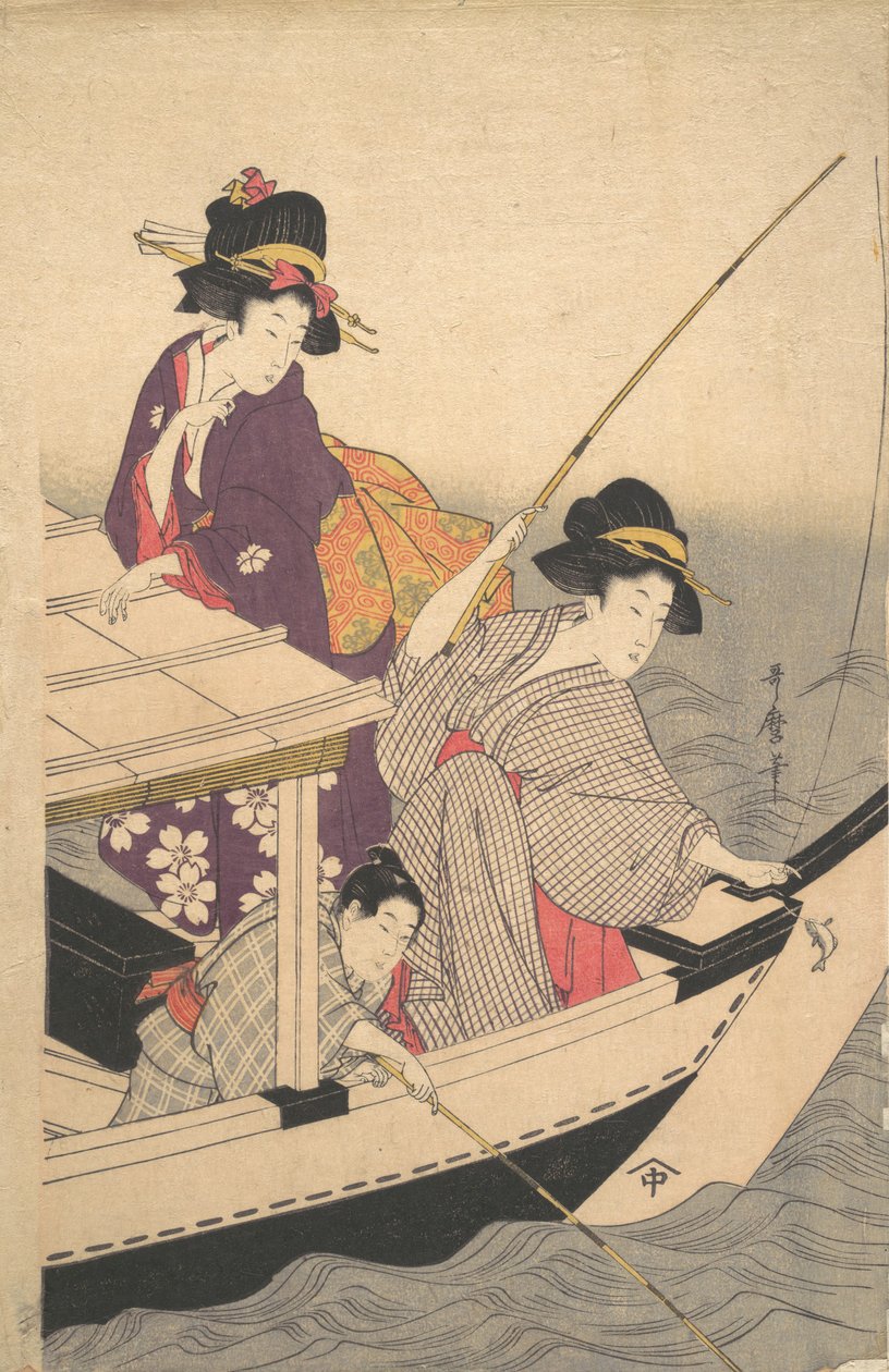 Fiske, sent 1700-tal. av Kitagawa Utamaro