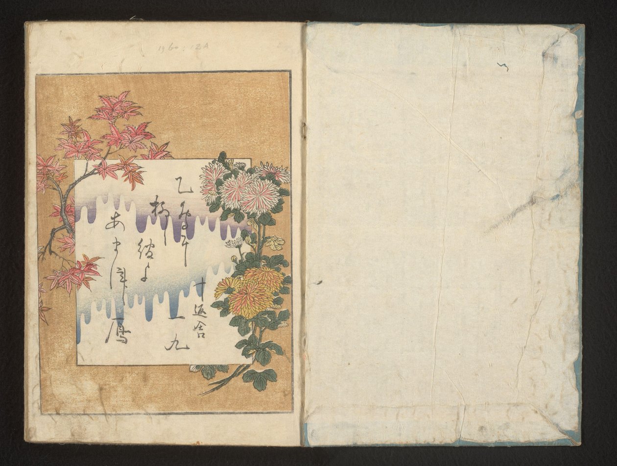 Dikt med höstblommor av Kitagawa Utamaro