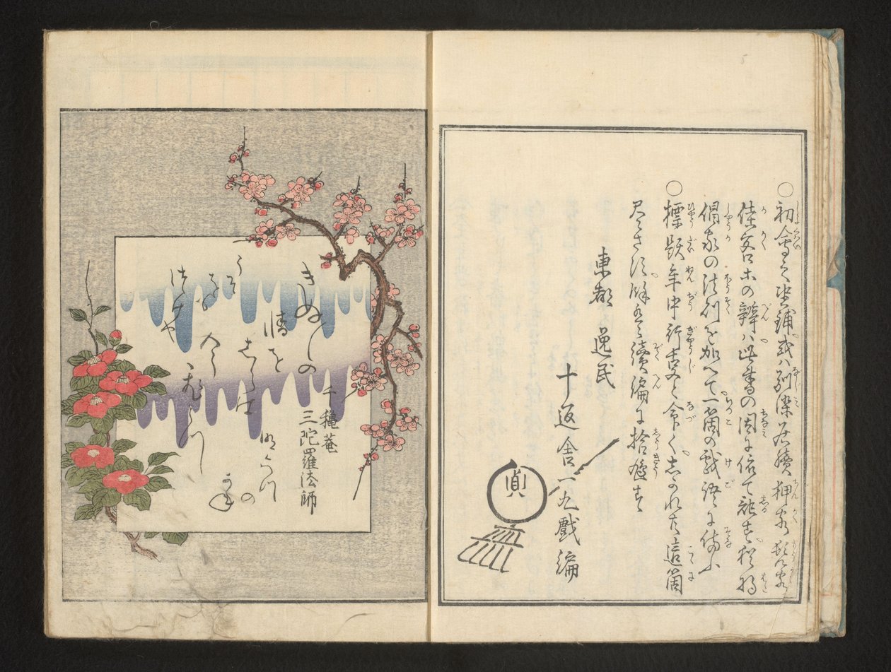 Dikt med vårblommor av Kitagawa Utamaro