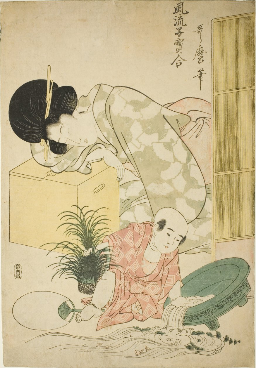 Goldfish, från serien "Elegant jämförelse av små skatter (Furyu Kodakara Awase)" av Kitagawa Utamaro