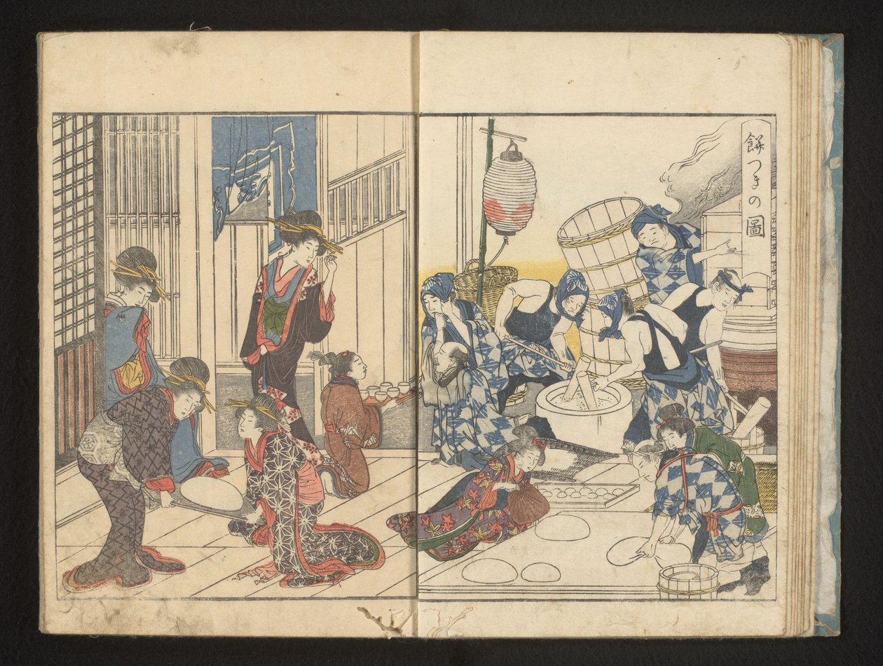 Att göra Mochi av Kitagawa Utamaro