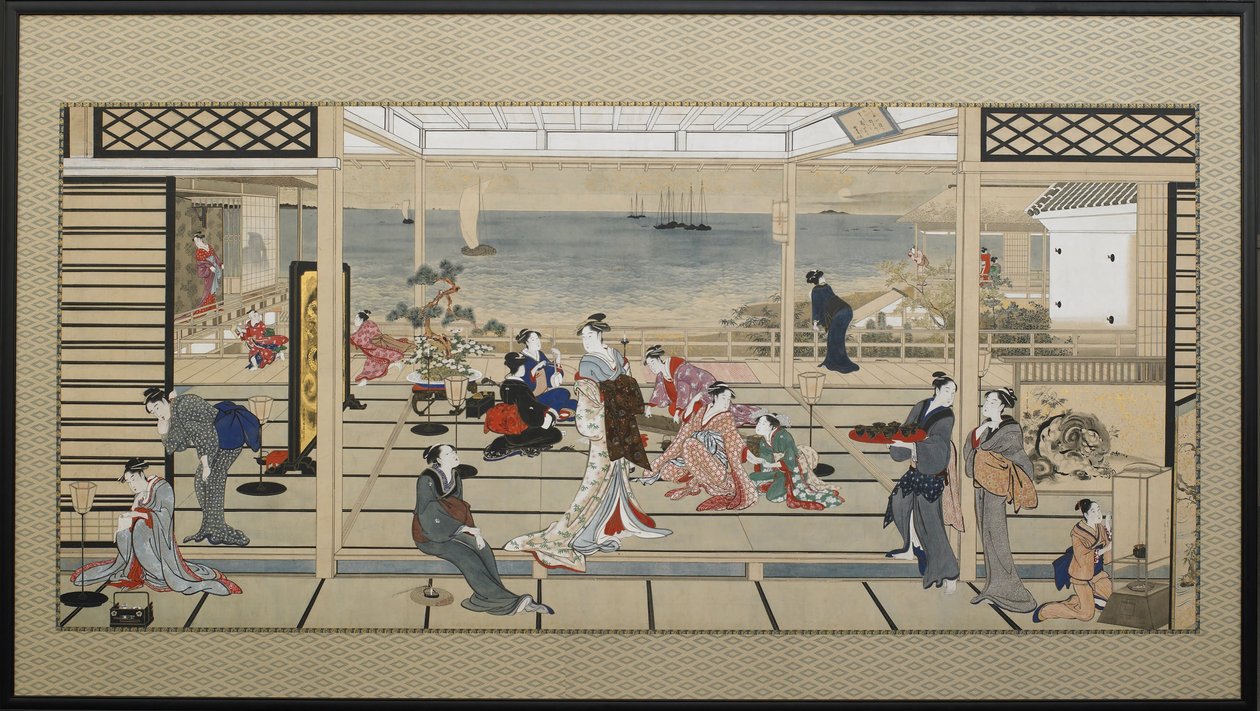 Moonlight Revelry på Dozo Sagami, sent 1700-tal. av Kitagawa Utamaro