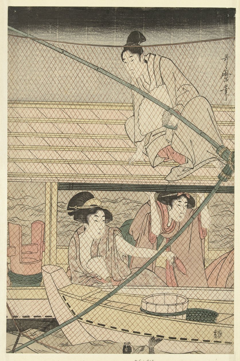 Nattfiske av Kitagawa Utamaro