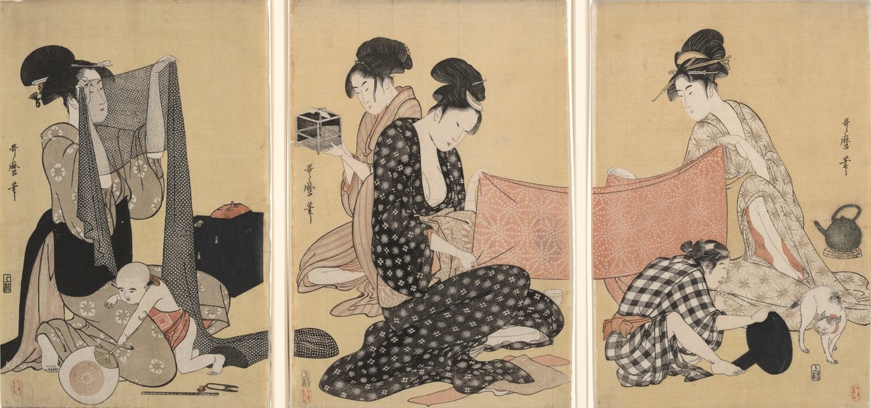 Handarbete av Kitagawa Utamaro