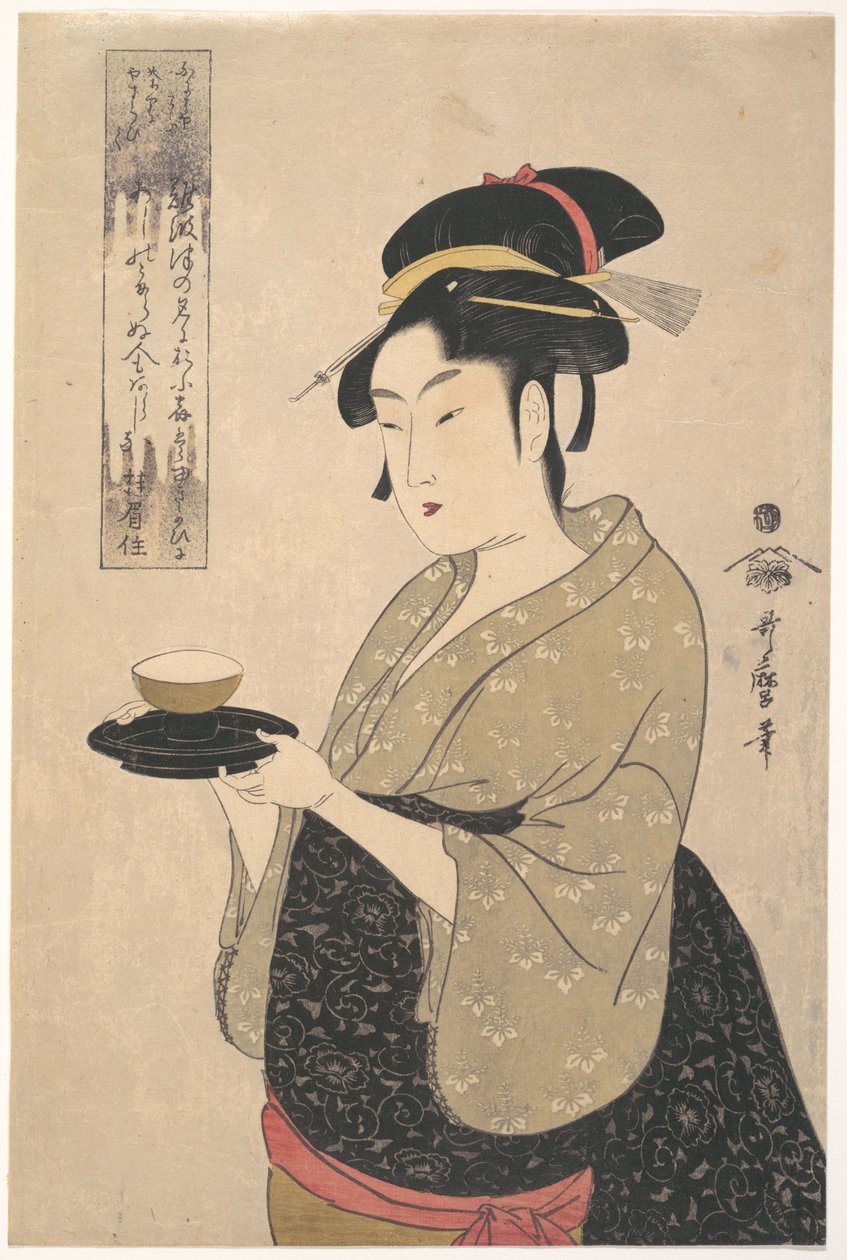 Okita från tehuset Naniwa-ya av Kitagawa Utamaro