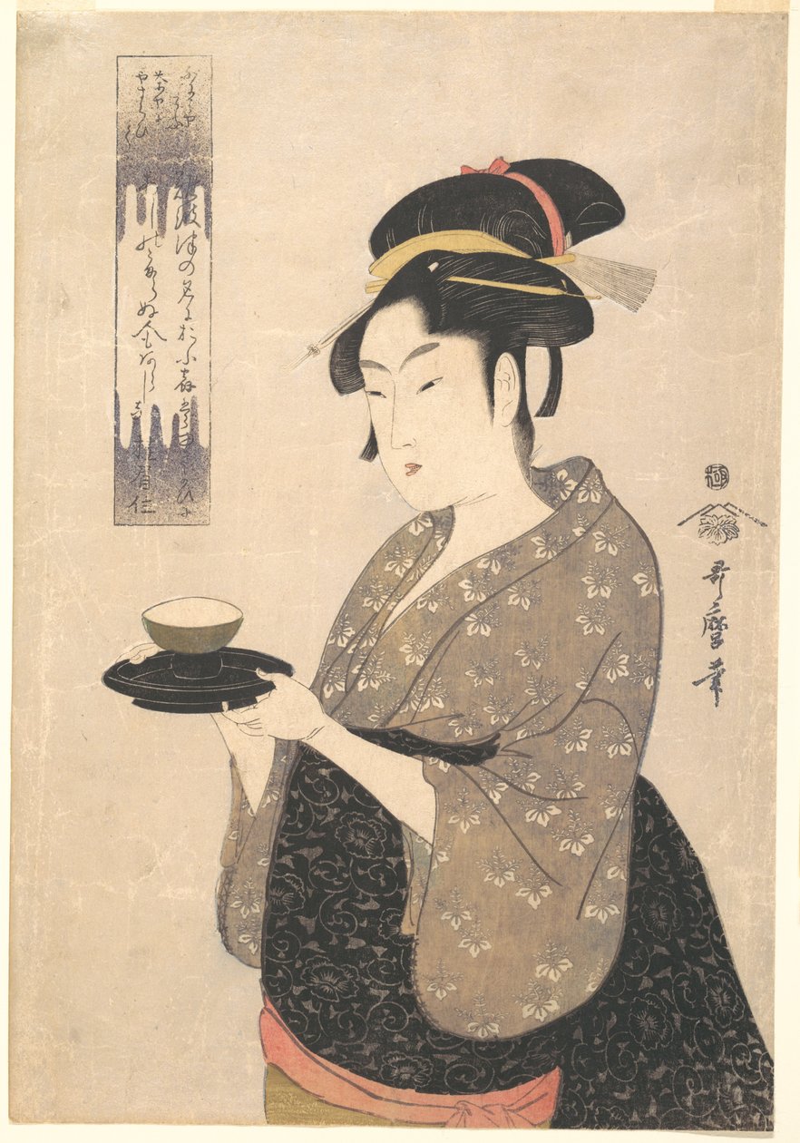 Okita från tehuset Naniwaya av Kitagawa Utamaro