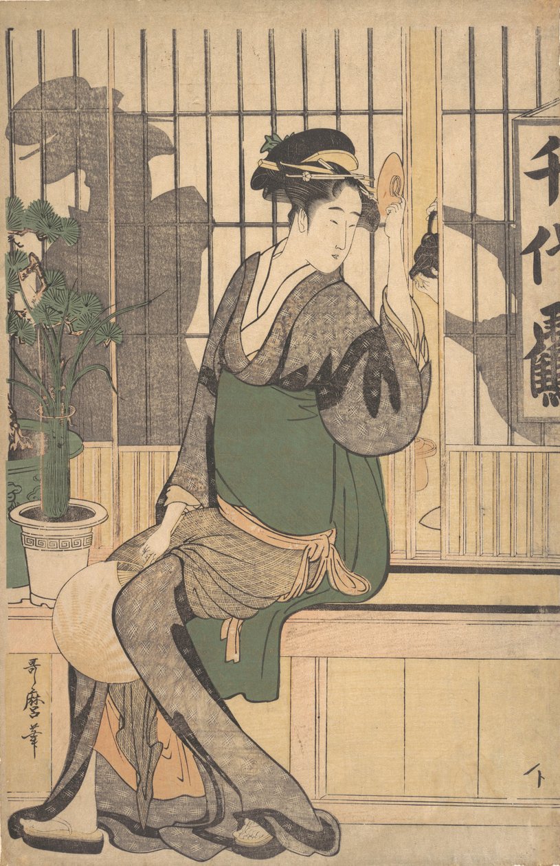 Skuggor på Shoji, 1790-talet. av Kitagawa Utamaro