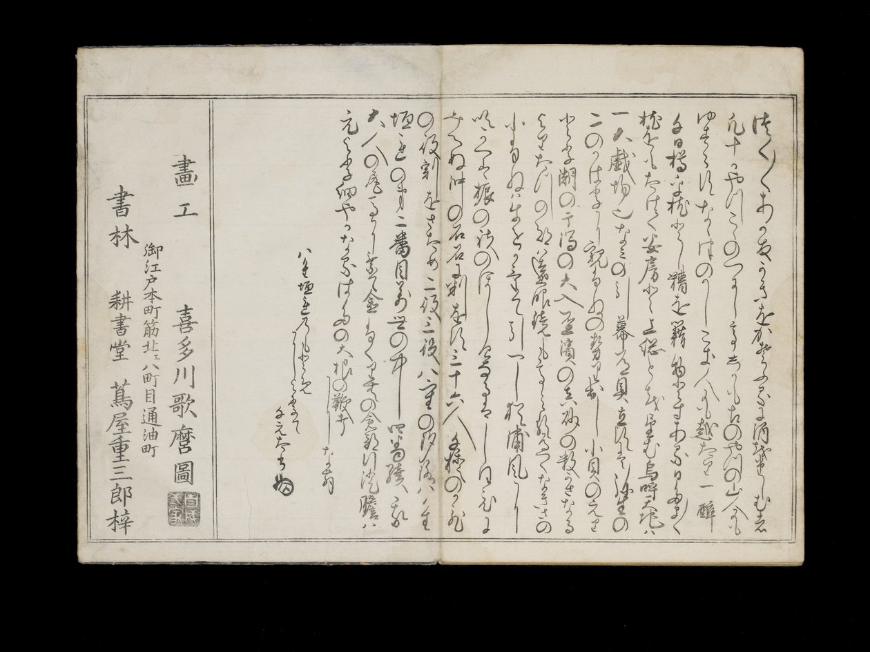 Shiohi no tsuto (Gåvor från Ebb Tide), känd som Shell Book, 1789 (träblock i färg) av Kitagawa Utamaro