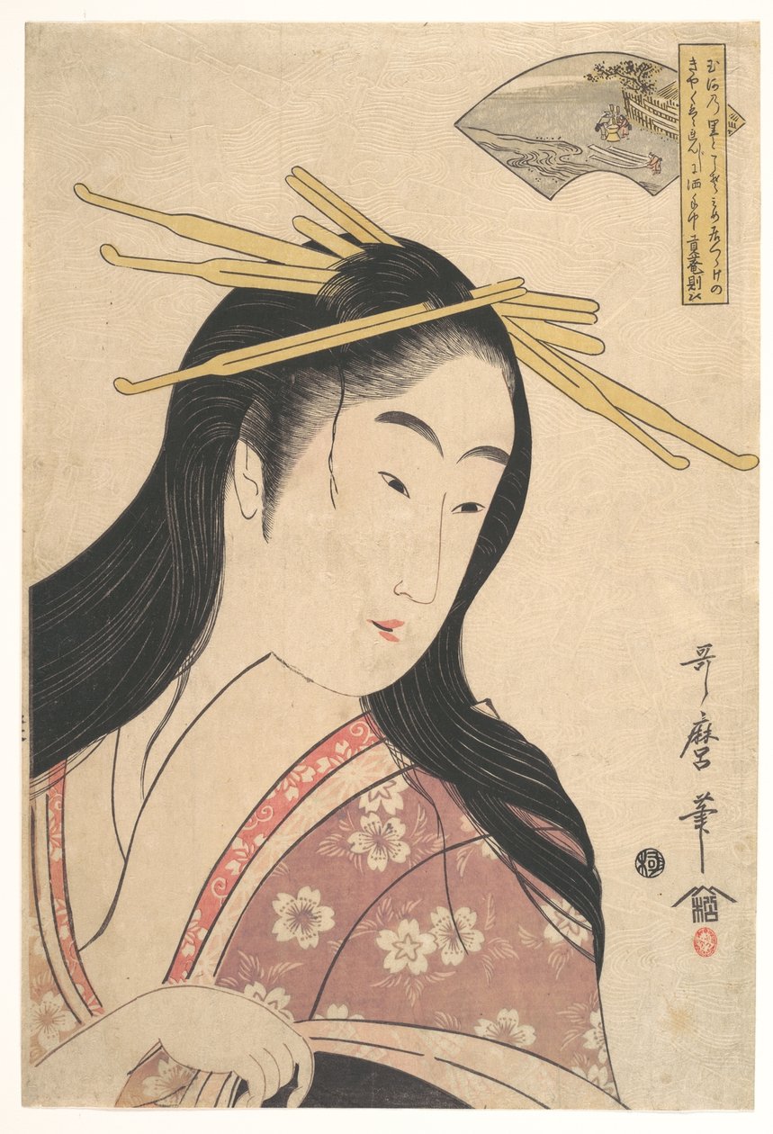Tetsukuri no Tamagawa, ur serien ”Sex Tama-floder” (Mu Tamagawa) av Kitagawa Utamaro