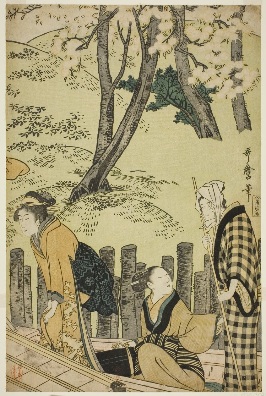 Banvallen vid Mimeguri av Kitagawa Utamaro