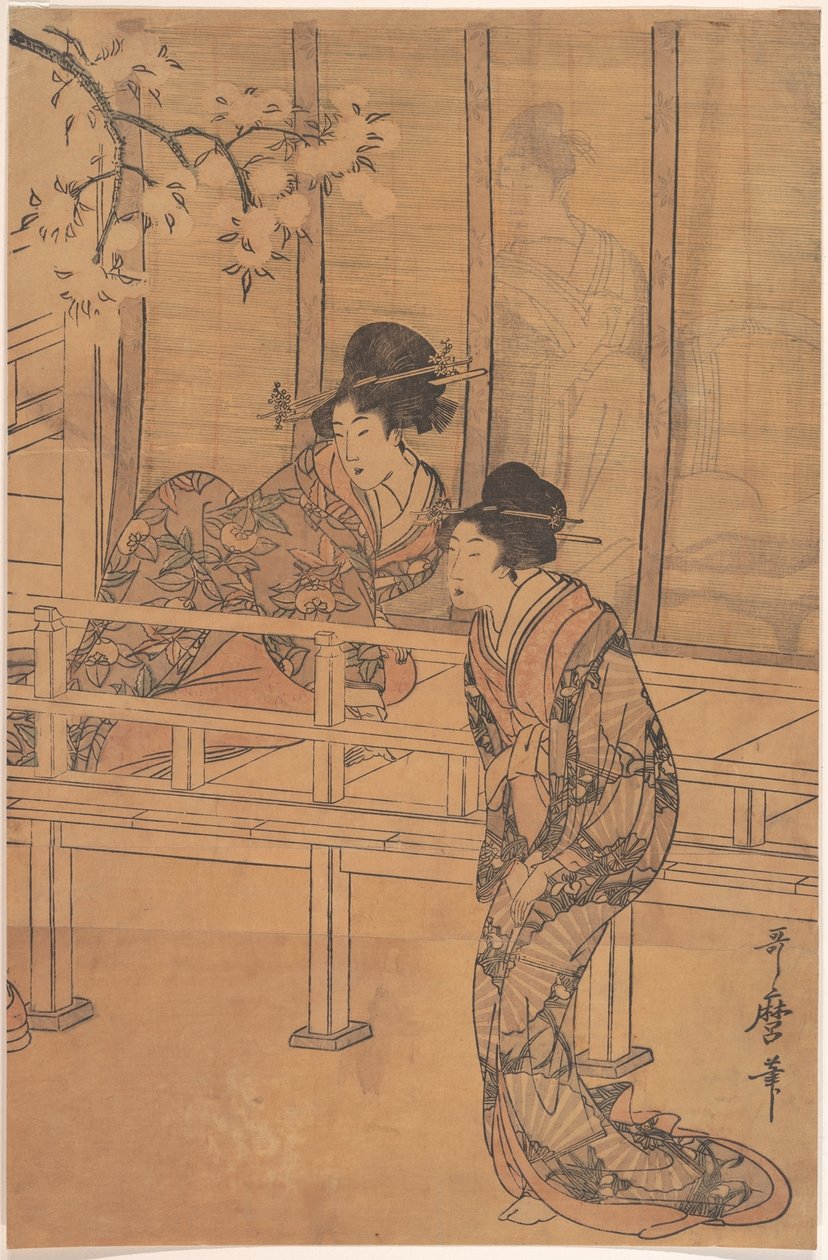 Damen från Rokujō besöks av prinsessan Aoi av Kitagawa Utamaro