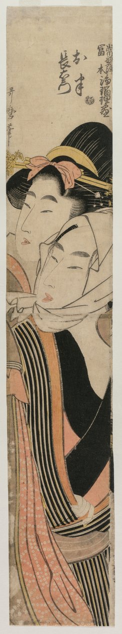 Lovers Ohan och Choemon, tidigt eller mitten av 1800-talet. av Kitagawa Utamaro