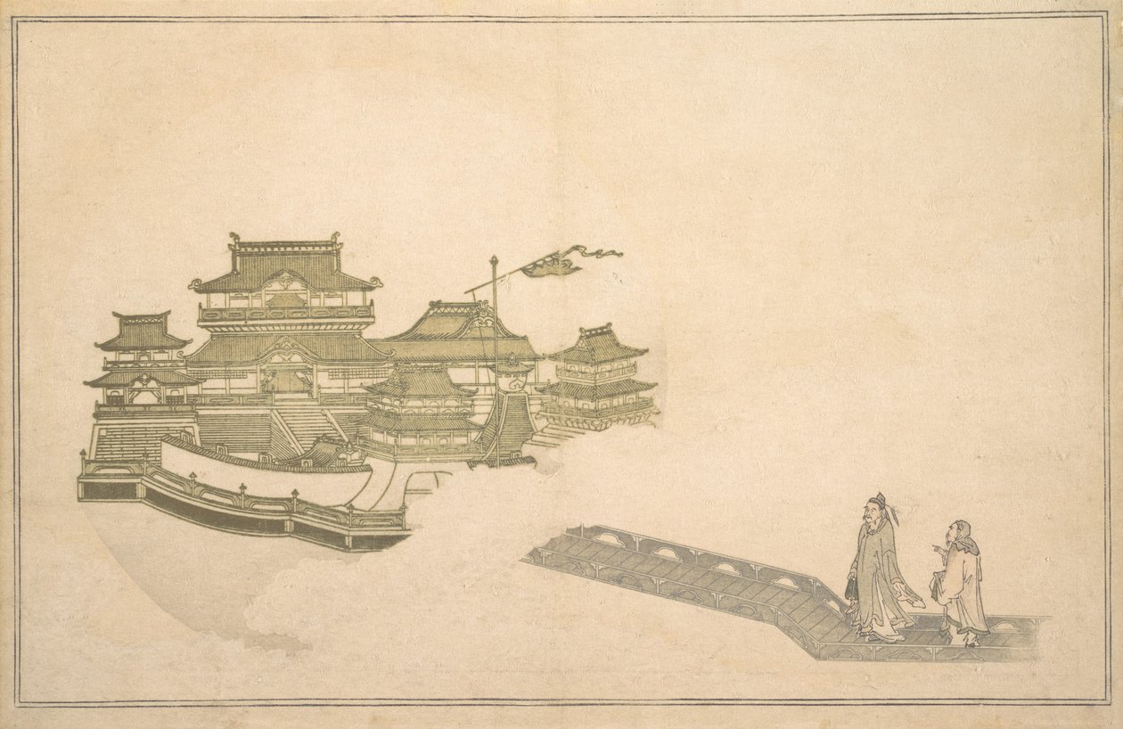 Palatset i månen, 8:e månaden, 1789. av Kitagawa Utamaro
