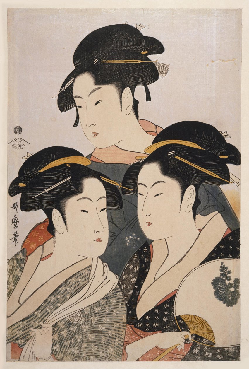 Tre skönheter i dag Toji san bijin av Kitagawa Utamaro