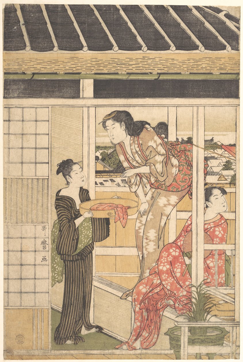 Tvättdag av Kitagawa Utamaro