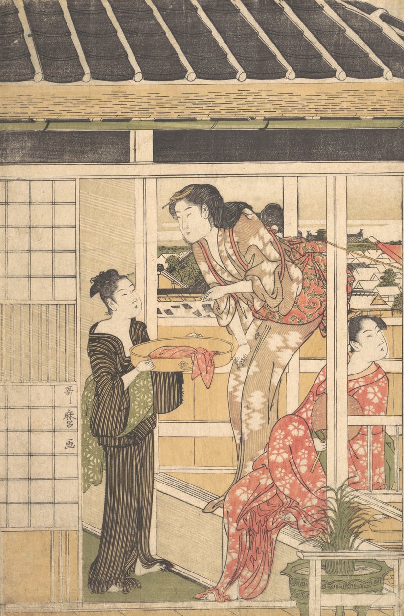 Tvättdagen, ca. 1788. av Kitagawa Utamaro