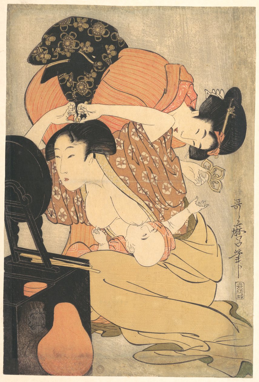 Kvinna och barn av Kitagawa Utamaro