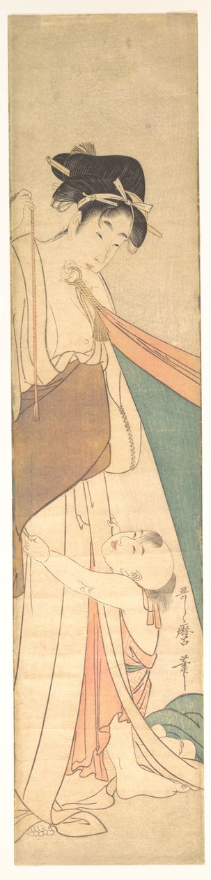 Frau und Kind av Kitagawa Utamaro