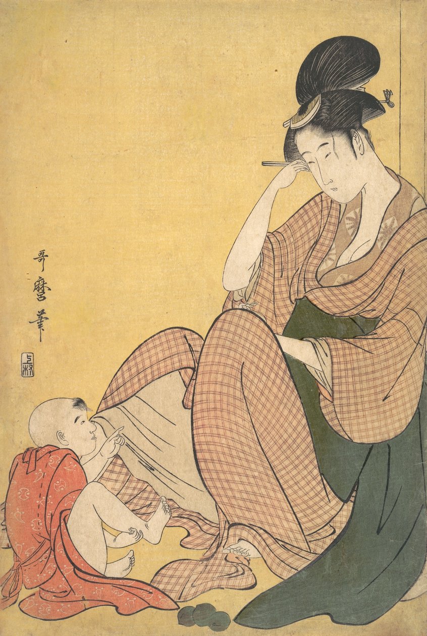 Kvinna och barn, ca. 1794-95. av Kitagawa Utamaro