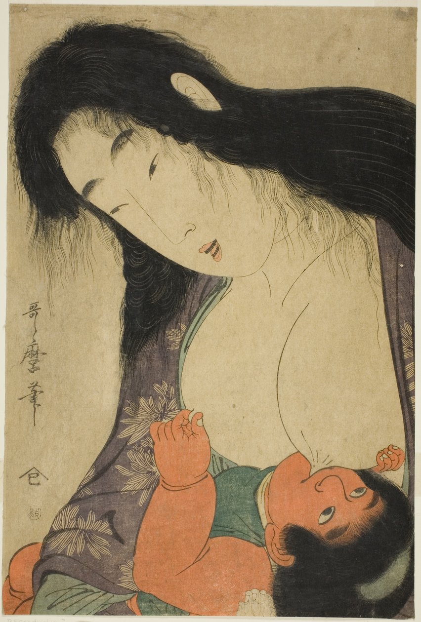 Yamauba Amning Kintaro av Kitagawa Utamaro