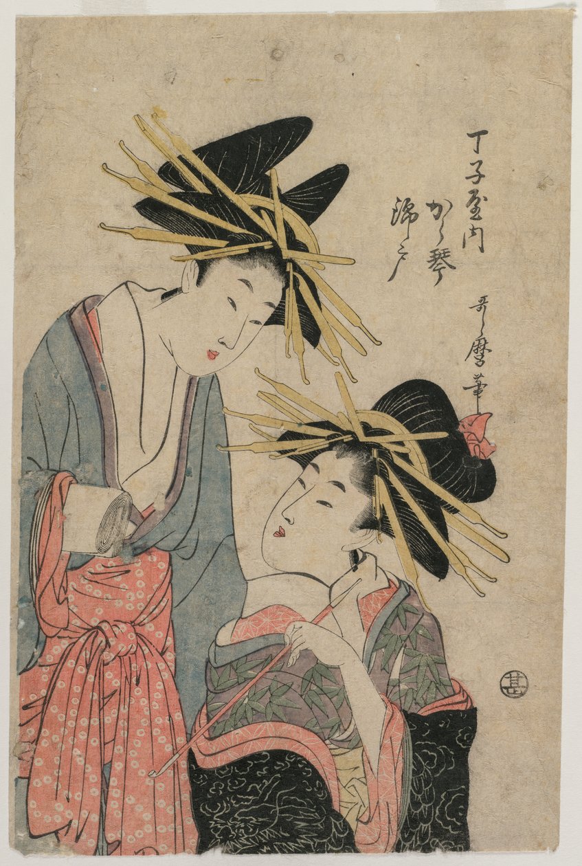 te skola r hand s varje skal idé d Nishikido av f cho tid av Kitagawa Utamaro II
