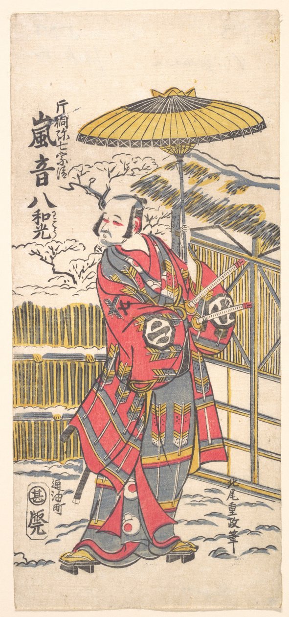 Arashi Otohachi I som berömd komiker av Kitao Shigemasa