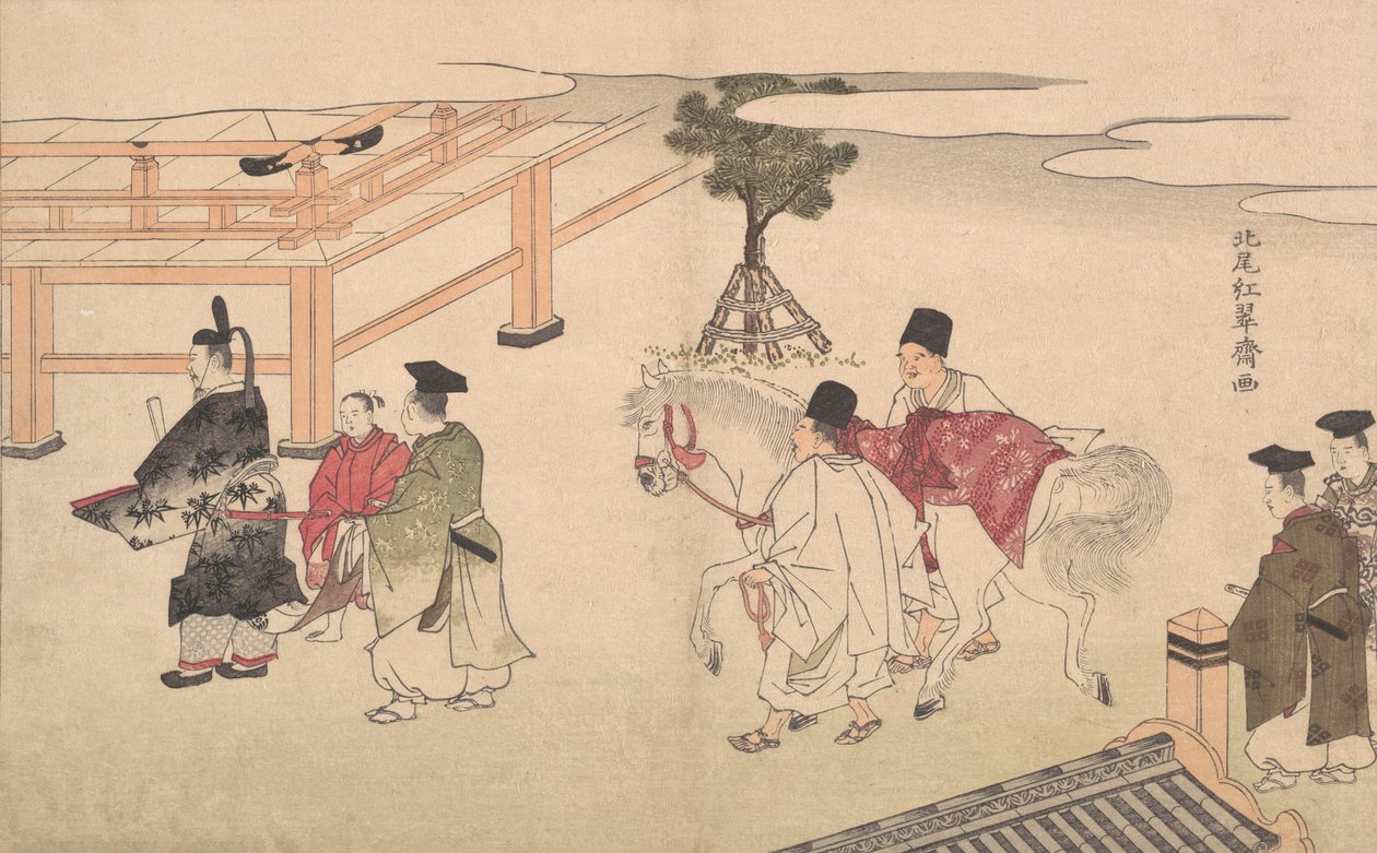 Hakuba no Sechie, sent 1700-tidigt 1800-tal. av Kitao Shigemasa