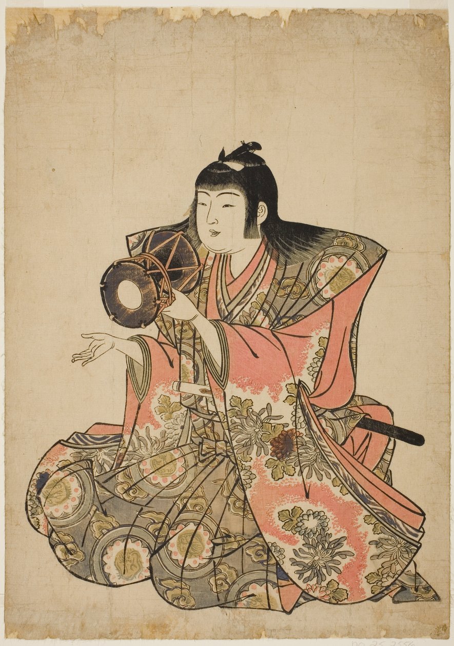 The Hand-Drum Player, från en namnlös serie med fem musiker av Kitao Shigemasa