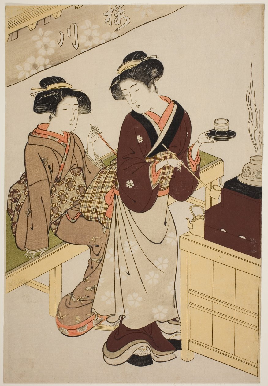 Sakuragawa Teahouse av Kitao Shigemasa