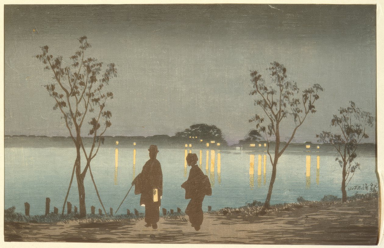 Natt på Sumidafloden av Kiyochika Kobayashi