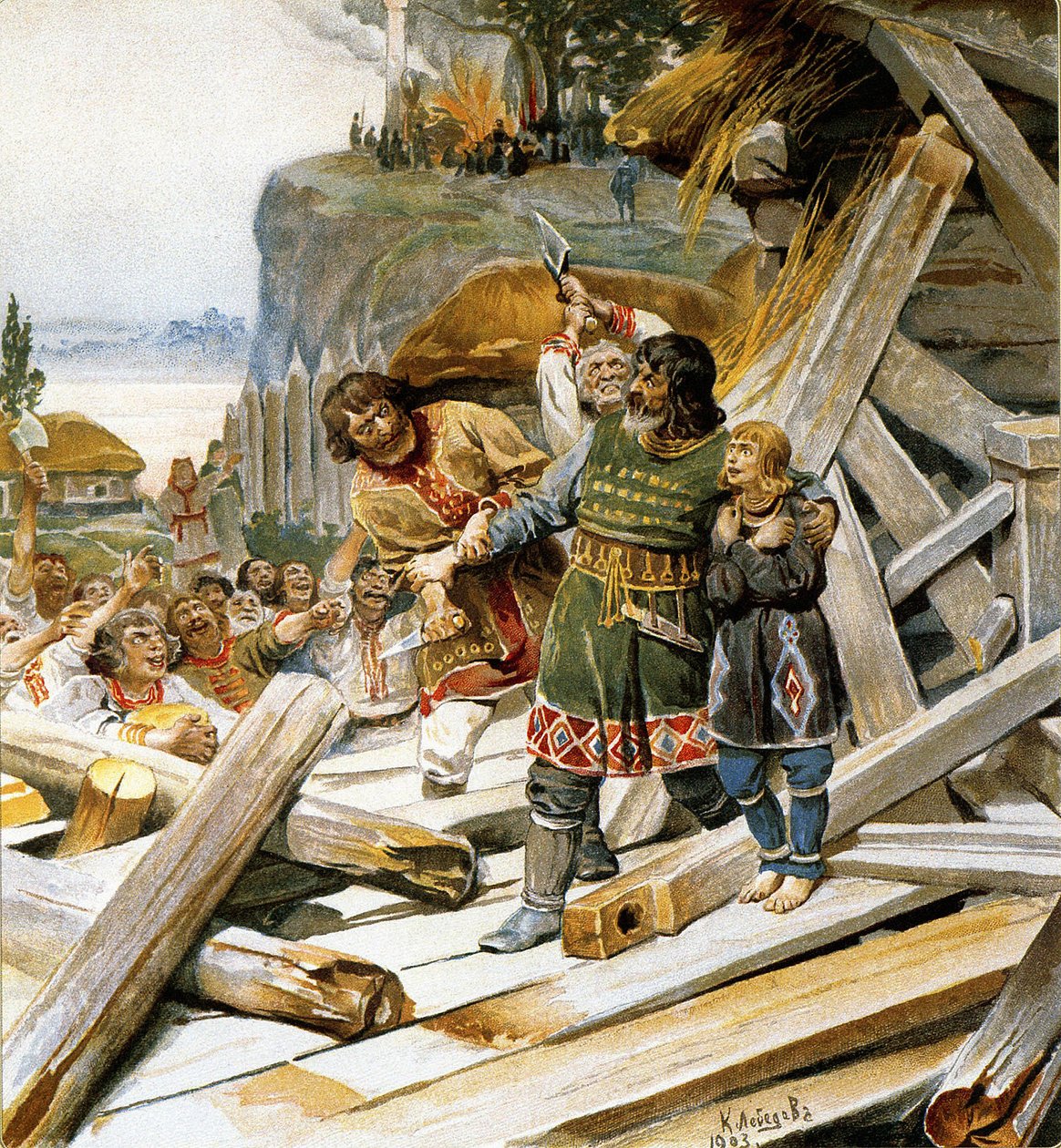 Saint Theodore the Varangian (Saint Theodore of the kyiv Caves eller Theodore of kyiv av Klavdiy Vasilievich Lebedev