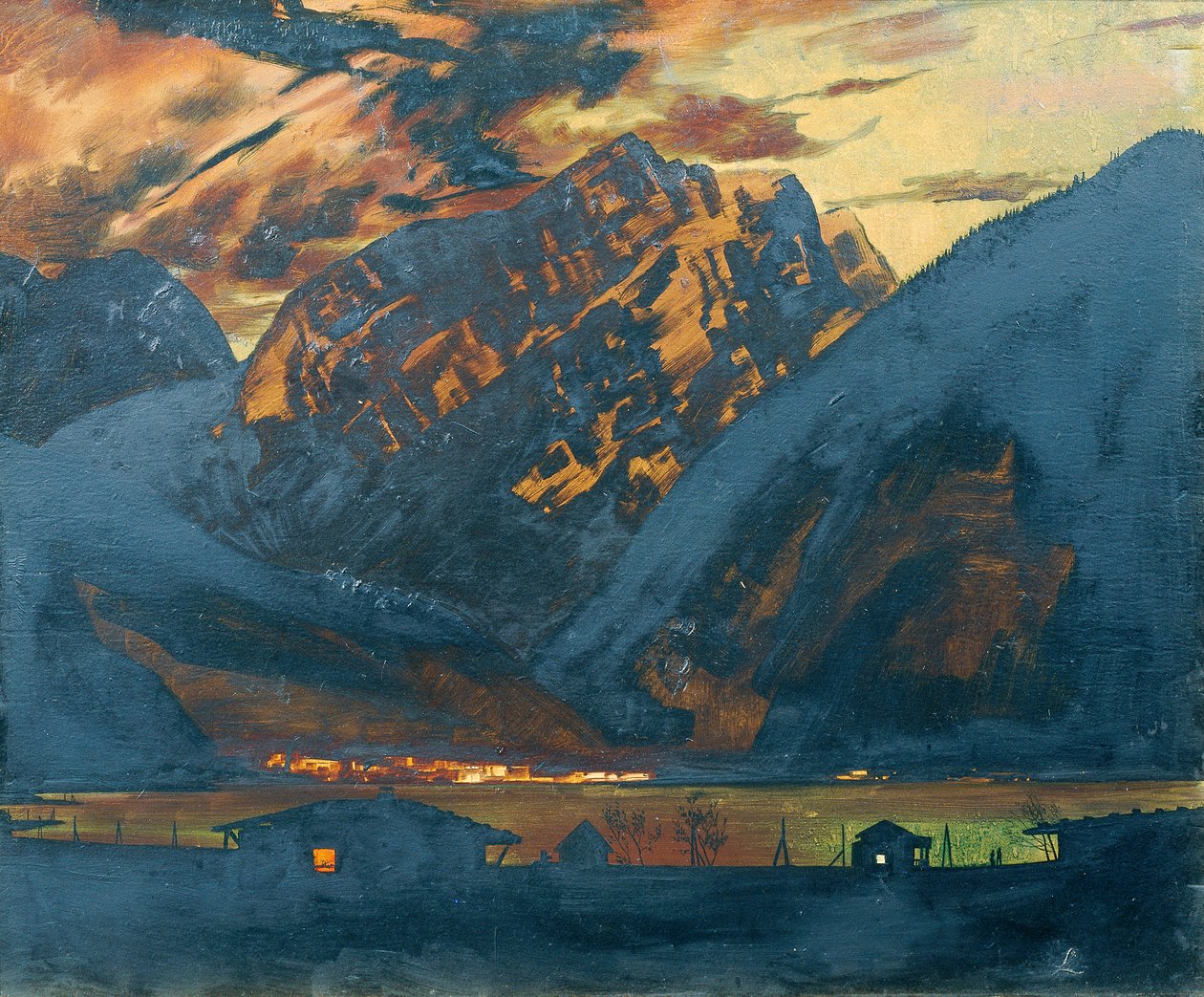 Zell am See på natten av Klemens Brosch