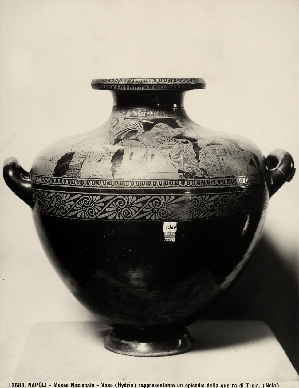 "Fall of Troy" hydria, c.480 f.Kr. (terrakotta) av Kleophrades Painter (fl.500 475 BC)