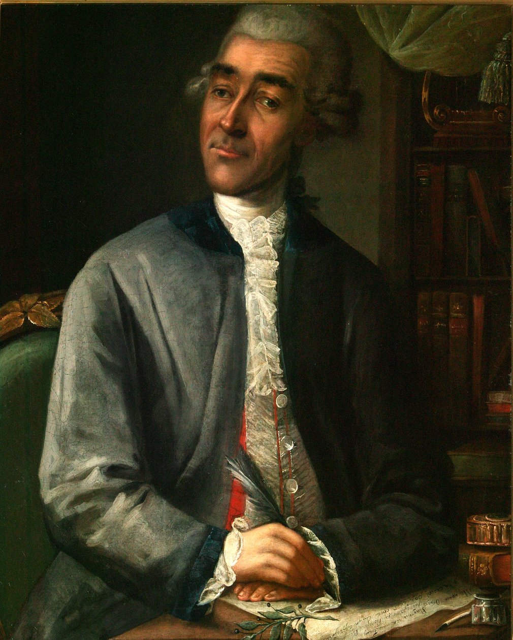 Porträtt av författaren Vasily Grigorievich Ruban 1742-1795, 1786 av Klipekov