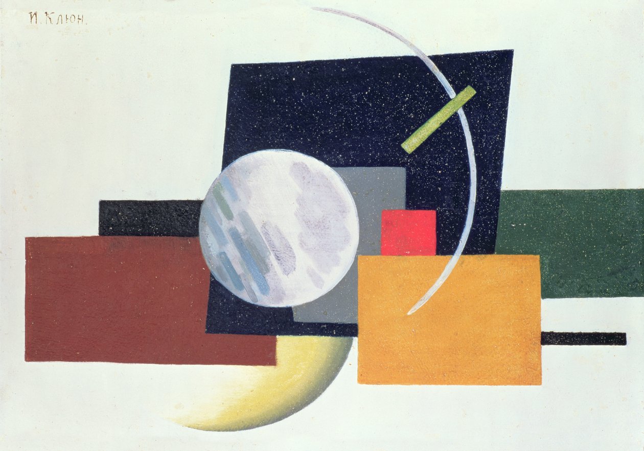 Suprematist Composition 6, 1921 (olja på kartong) av Ivan Vassilyevich Klyun