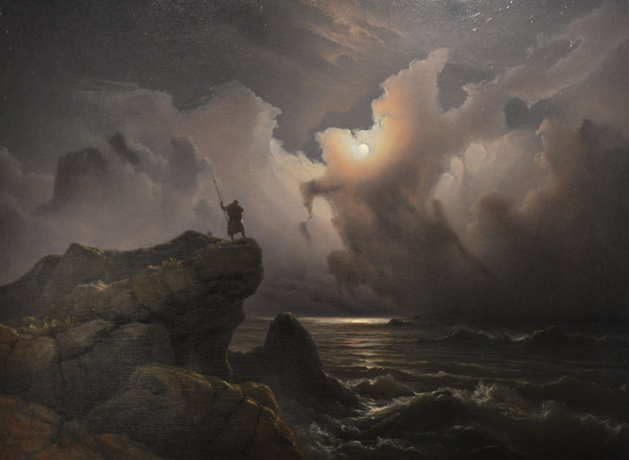 Fantasybild från den norska sagatiden av Knud Baade