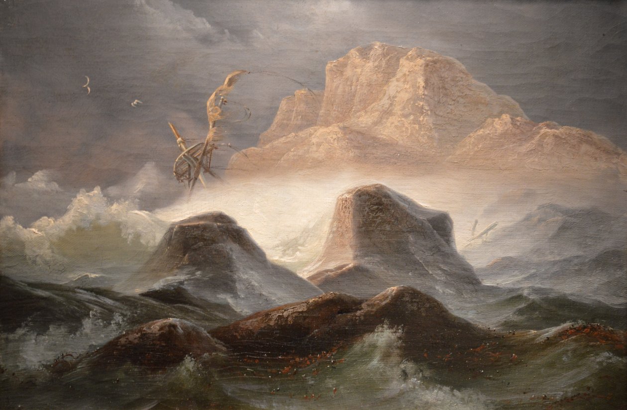 Storm utanför norska kusten av Knud Baade