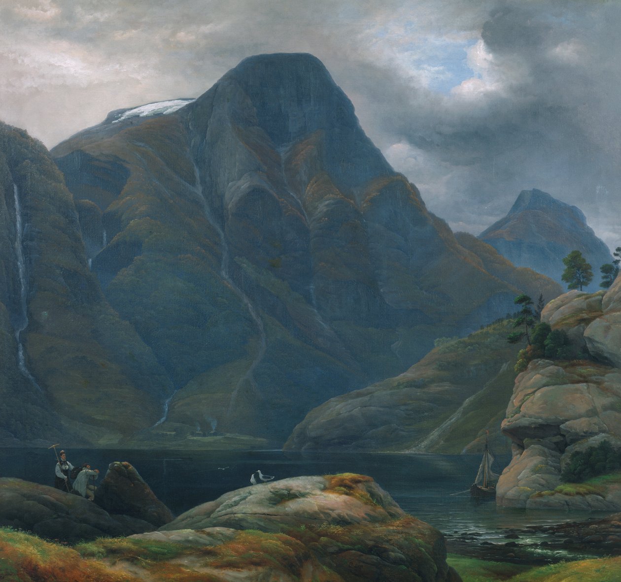 Ankomst till Nærøyfjorden (fjord) av Knud Andreassen Baade