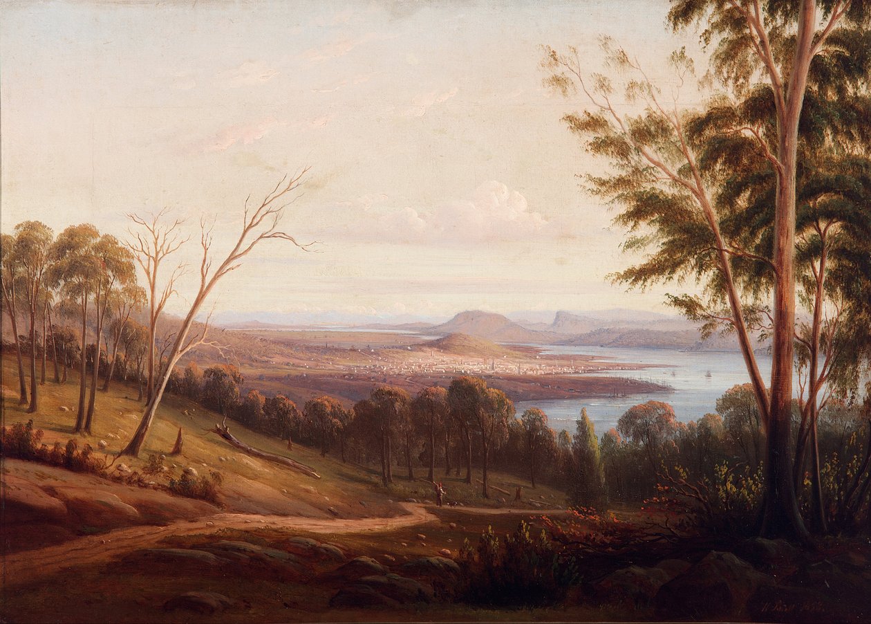 View of Hobart Town av Knut Bull