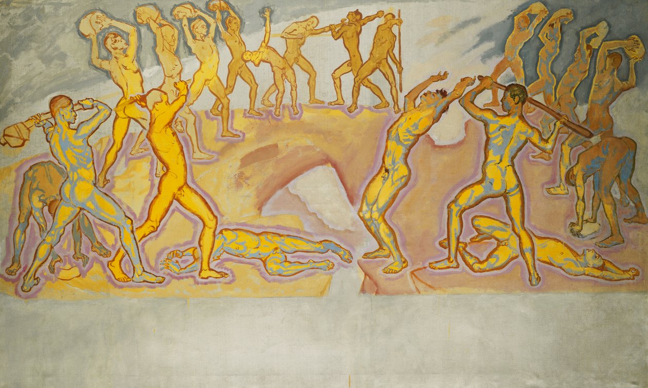 Clash of the Titans; Battle of the Titans, c.1913-1915 av Koloman Moser