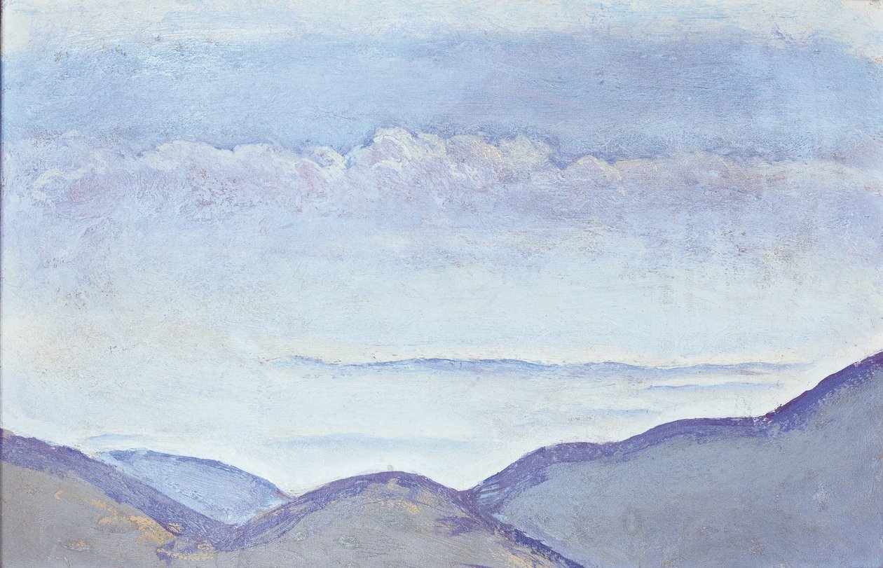 Berge - Mountains ... (olja på kartong) av Koloman Moser