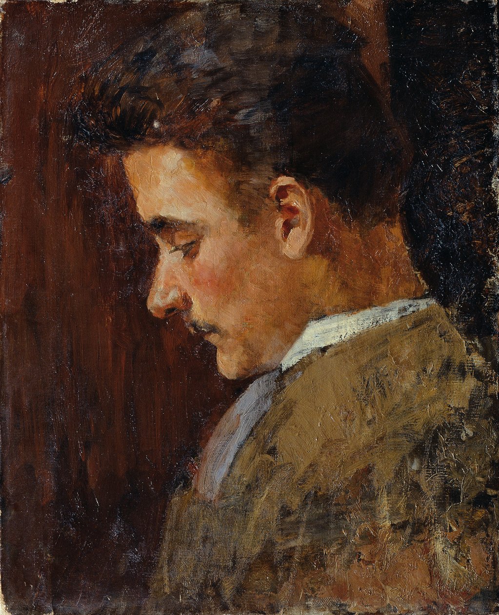 Ungdomsporträtt av Rudolf Steindl, konstnärens svåger av Koloman Moser