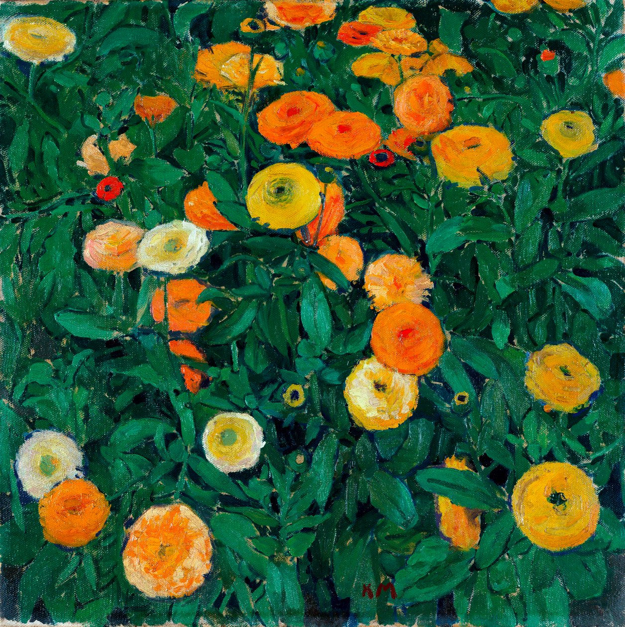 Ringblommor - Målning av Koloman Moser (1868-1918) av Koloman Moser