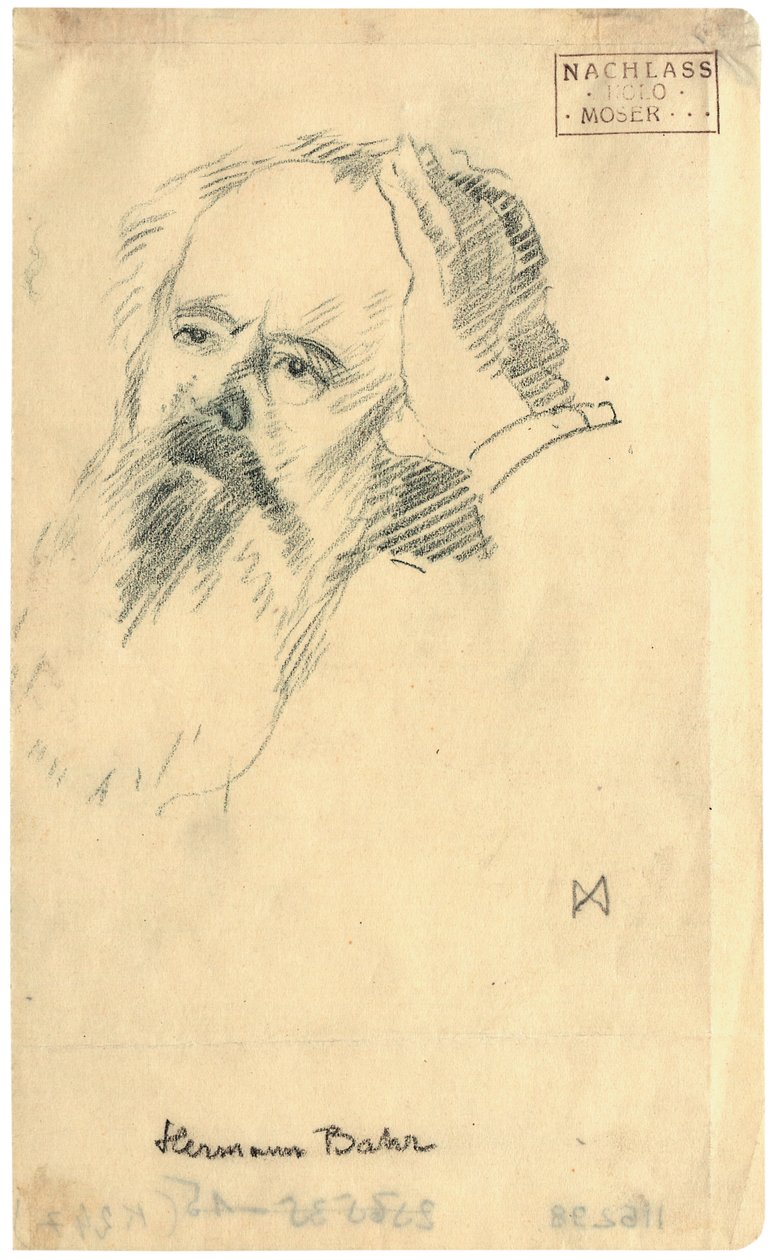 Porträtt av Hermann Bahr 1863-1934, ca 1904. av Koloman Moser