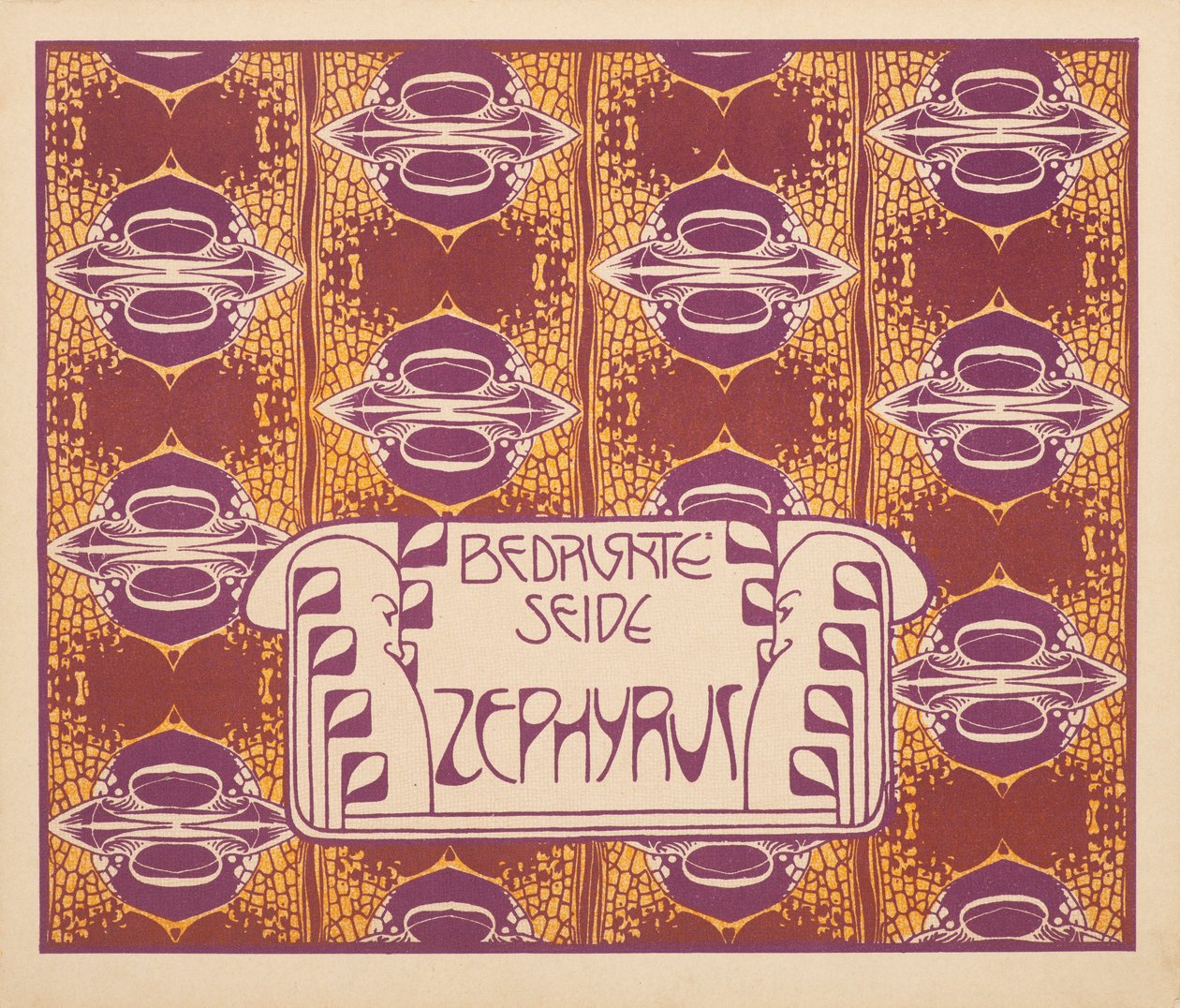Tryckt sidenzefir, 1901. av Koloman Moser