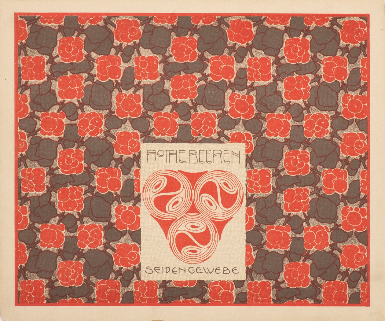 Röda bär sidentyg, 1901. av Koloman Moser