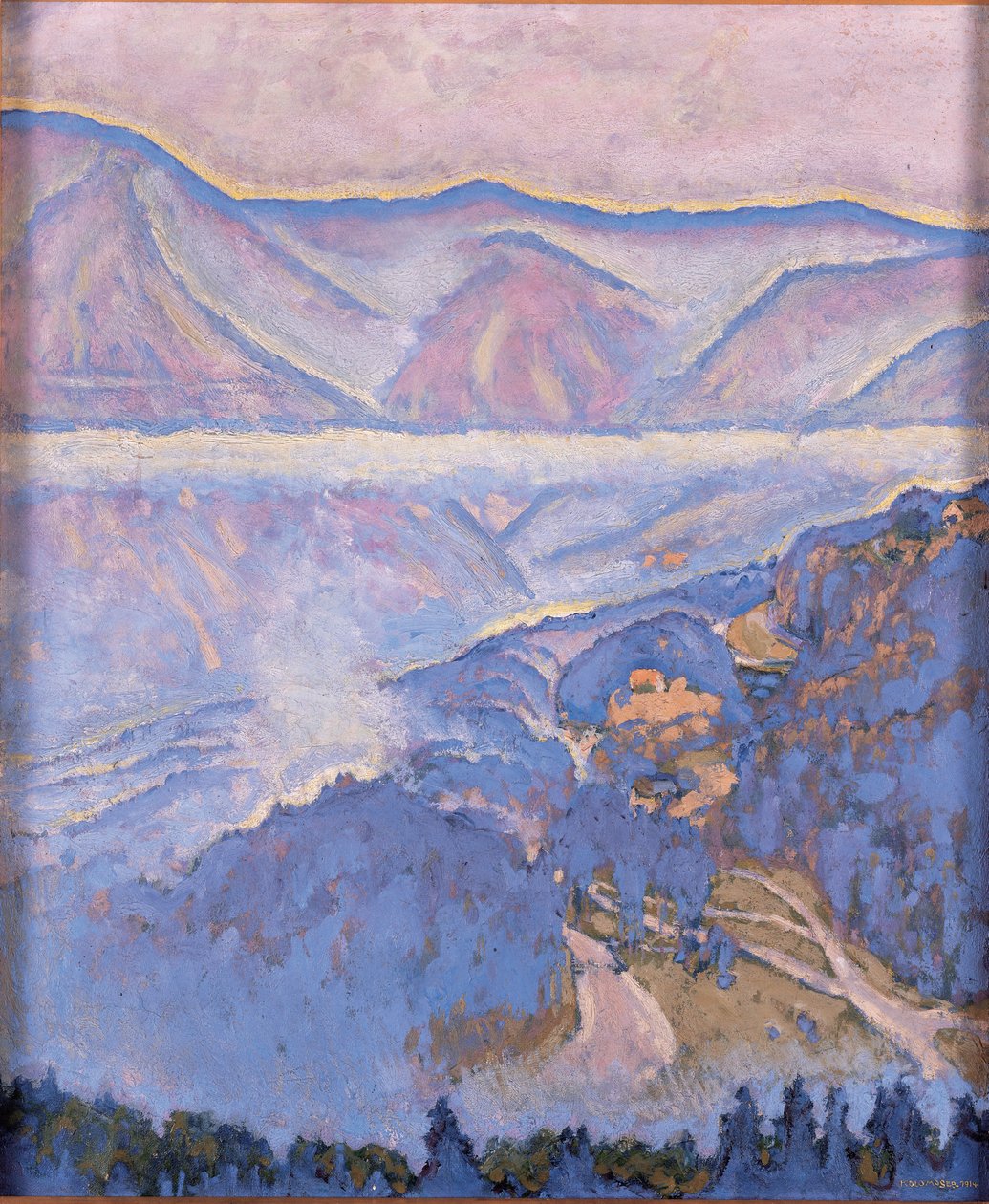 Regentag - Regnig dag ... (olja på duk) av Koloman Moser
