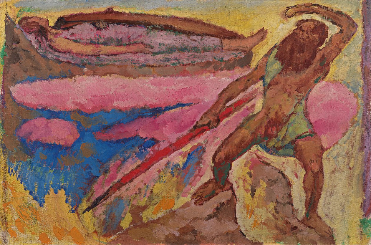 Wotan och Brünhilde, ca. 1916 av Koloman Moser