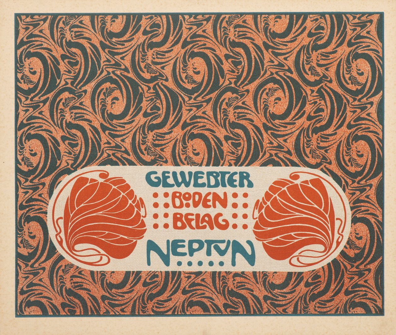 Vävda golv Neptunus, 1901. av Koloman Moser