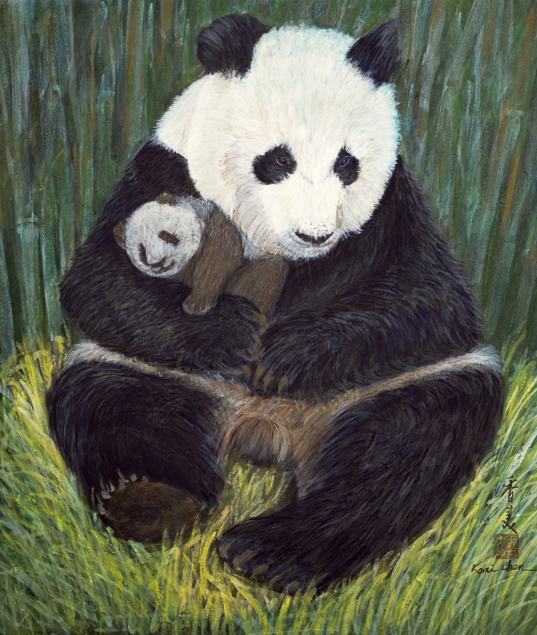 Nap Time, 2004 (gouache på siden) av Komi Chen